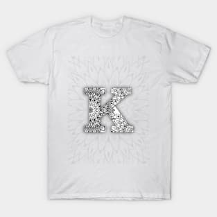 'K' Intricate Pattern T-Shirt